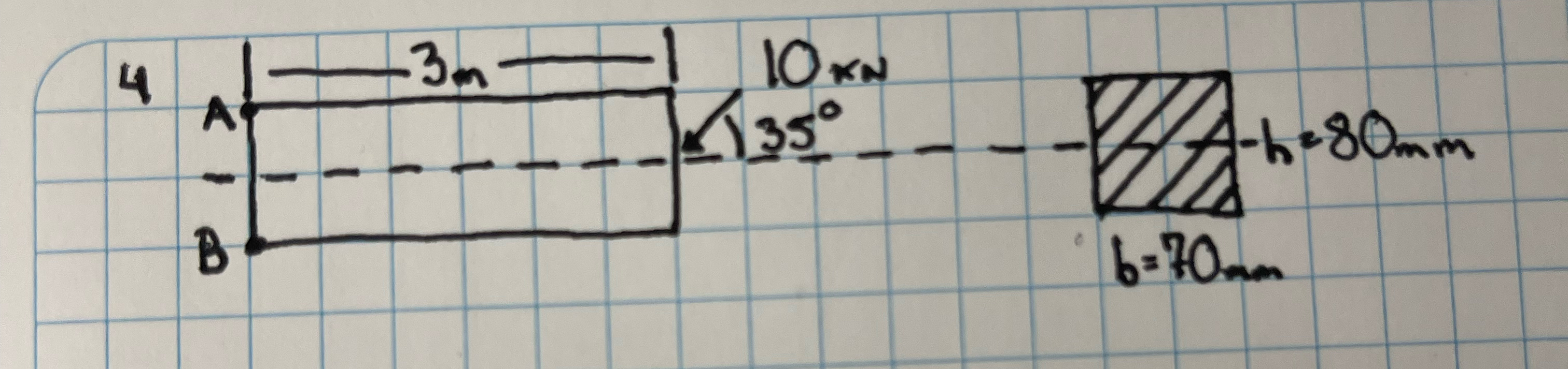 Solved The member shown in the figure has a rectangular | Chegg.com