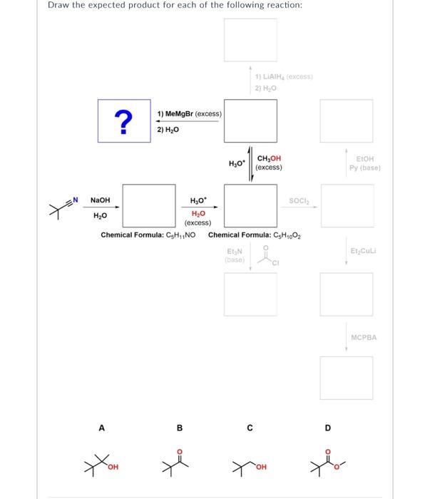 Draw the expected product for each of the following | Chegg.com