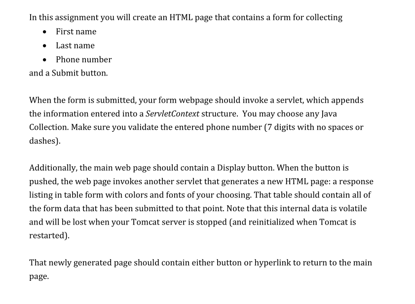 Solved In this assignment you will create an HTML page that | Chegg.com