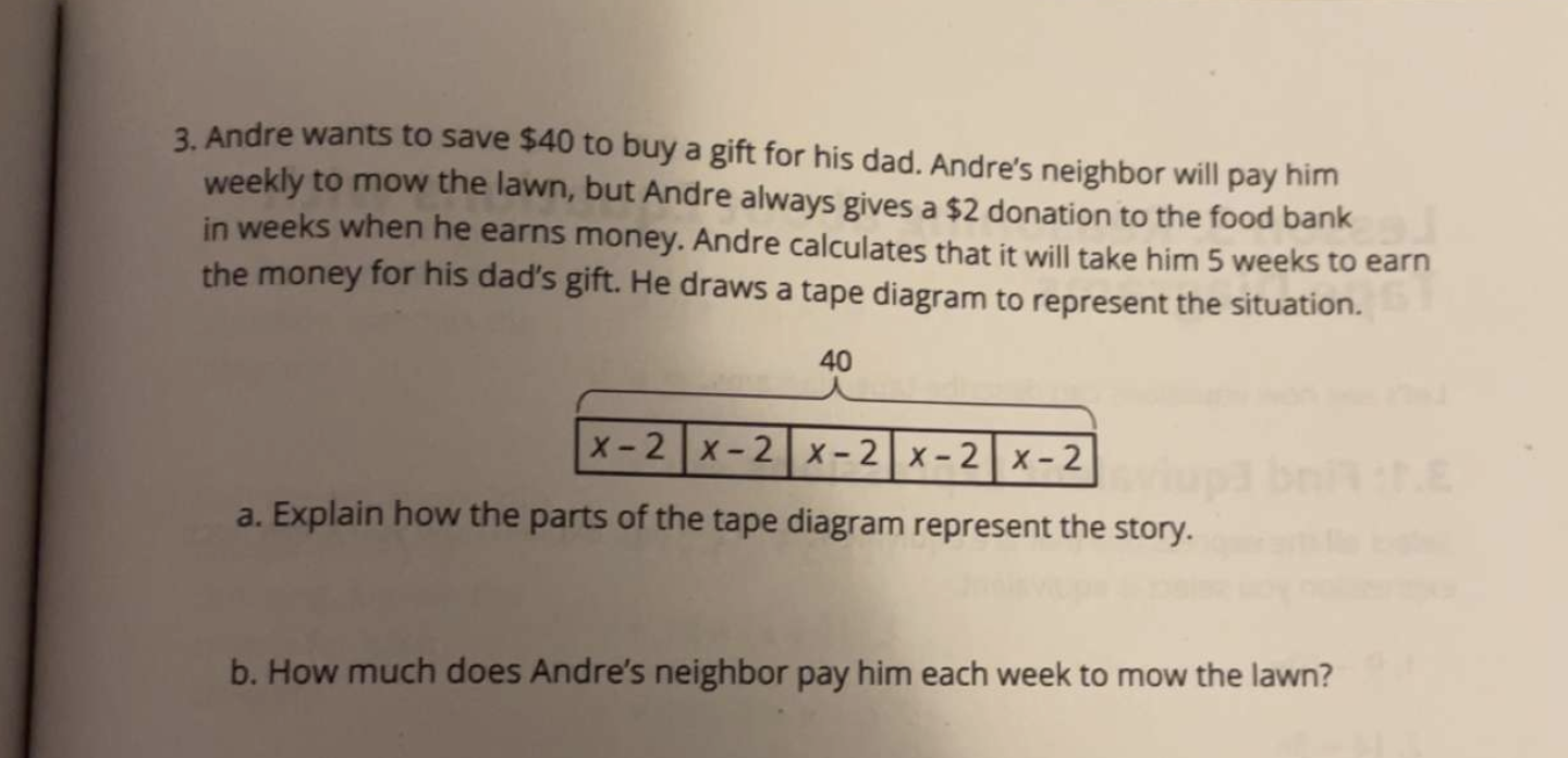 Solved Andre wants to save $40 ﻿to buy a gift for his dad. | Chegg.com