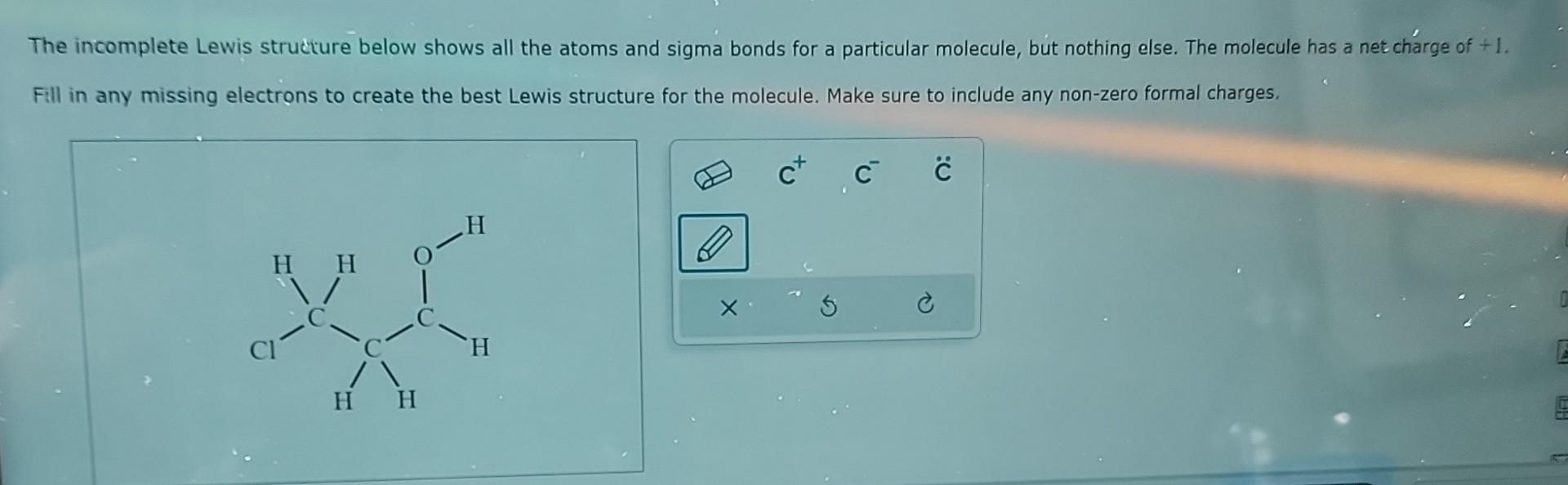 Solved The incomplete Lewis strudiure below shows all the | Chegg.com