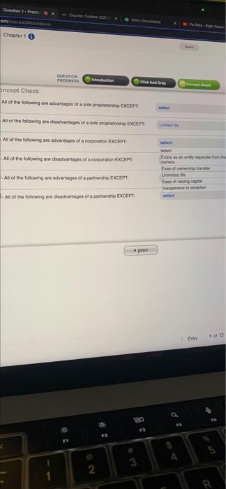 oncept Check All of the following are advantages of a | Chegg.com