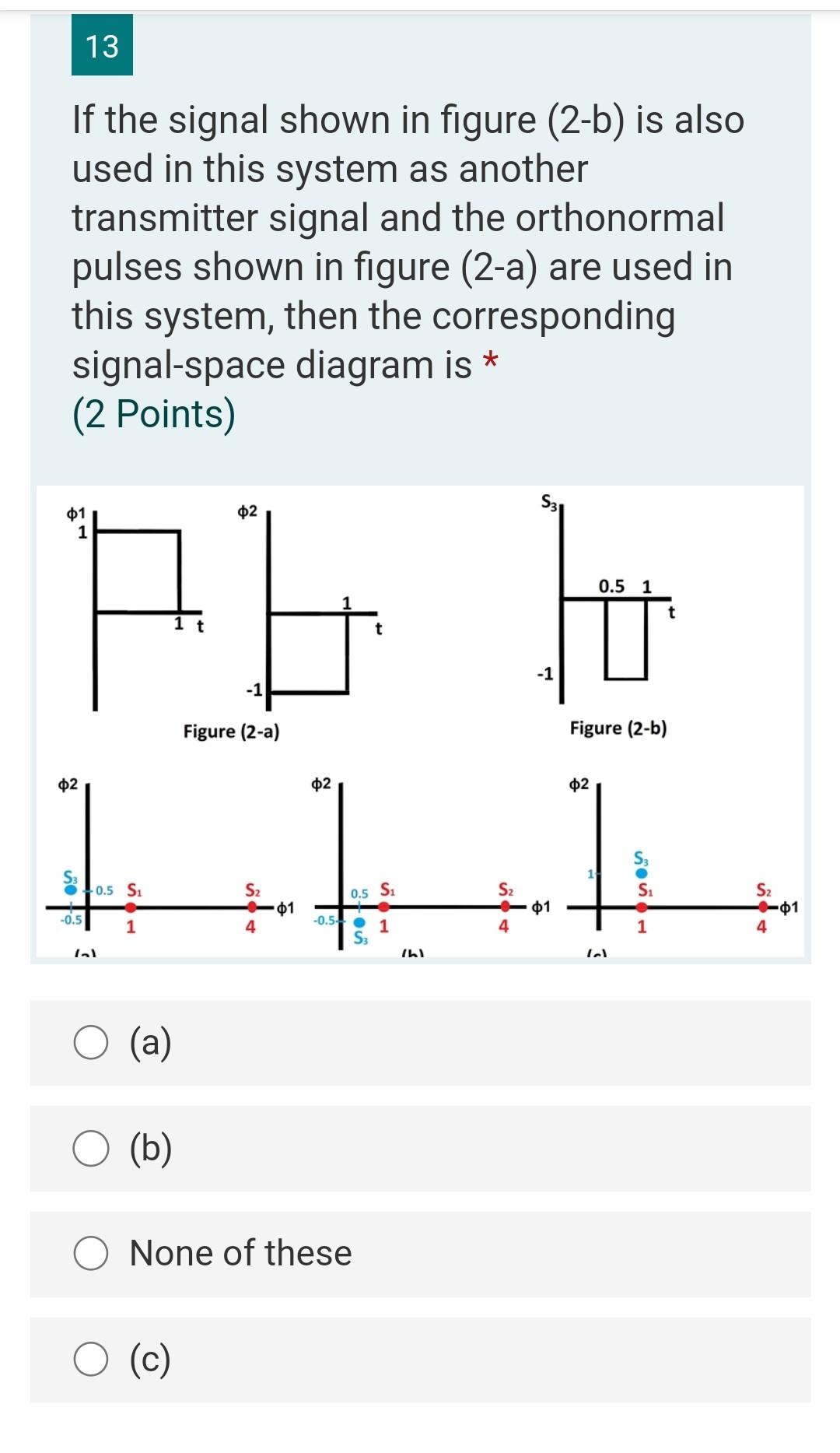 Solved 13 If the signal shown in figure (2-b) is also used | Chegg.com