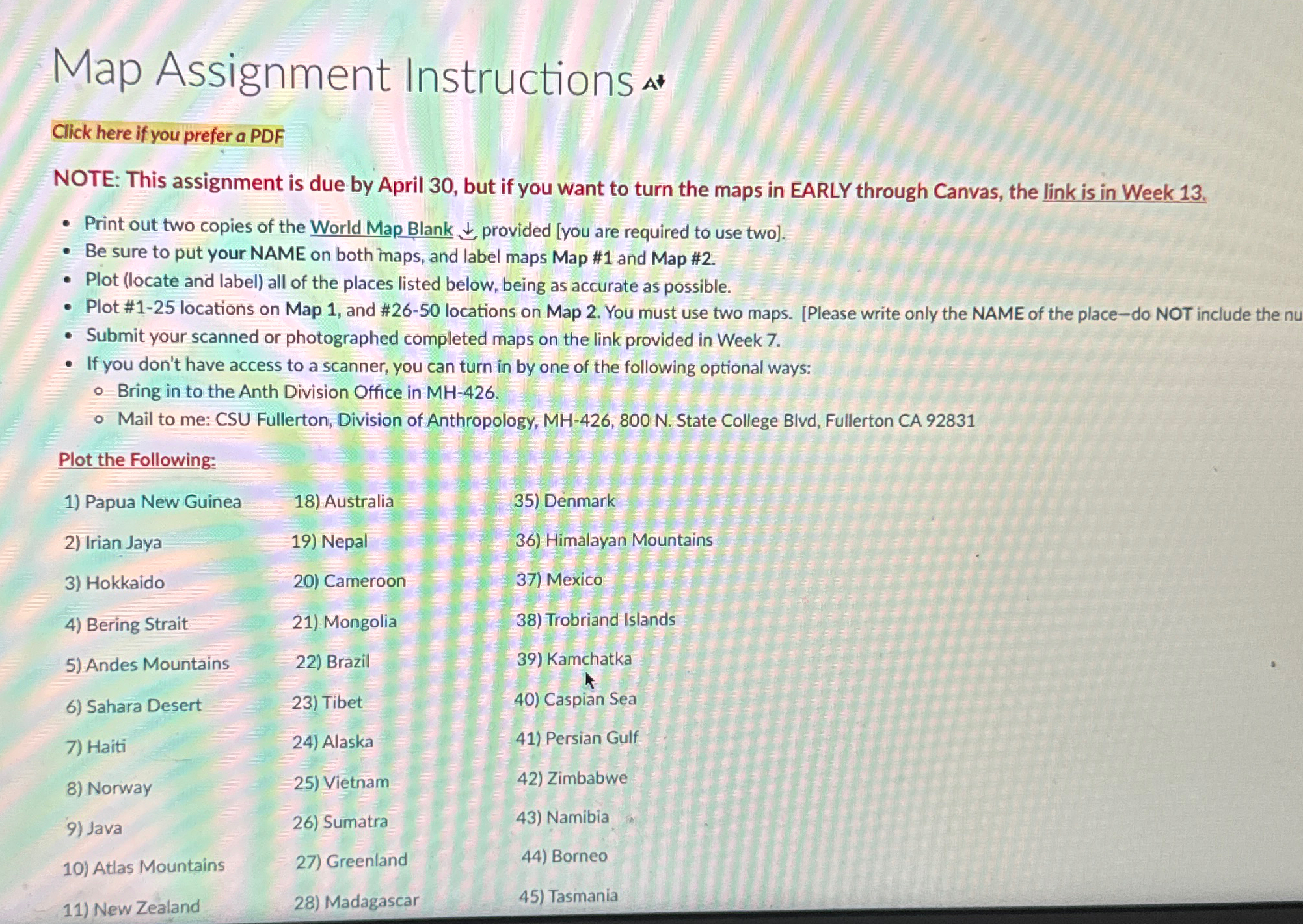 Solved Map Assignment A Click Here If You Chegg Com Image