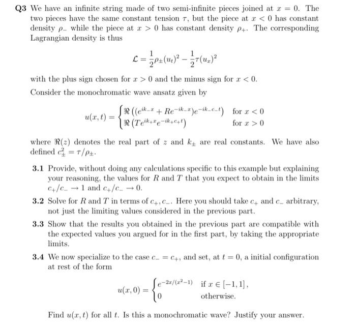 Solved Q3 We have an infinite string made of two | Chegg.com