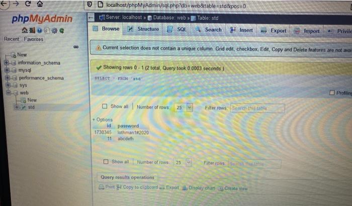 Solved I would like to insert data from html form to | Chegg.com