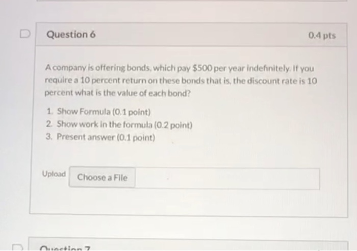 Solved Question 6 0.4 Pts A Company Is Offering Bonds, Which | Chegg.com