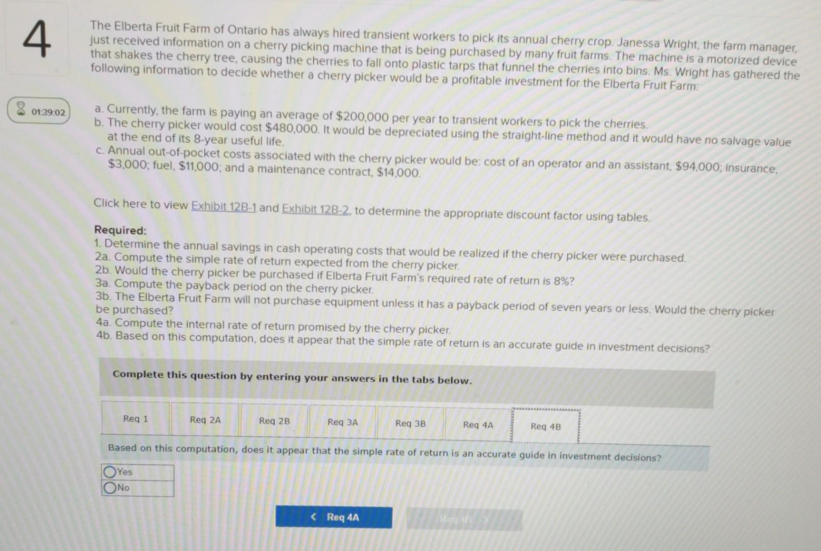 Solved 4 The Elberta Fruit Farm of Ontario has always hired