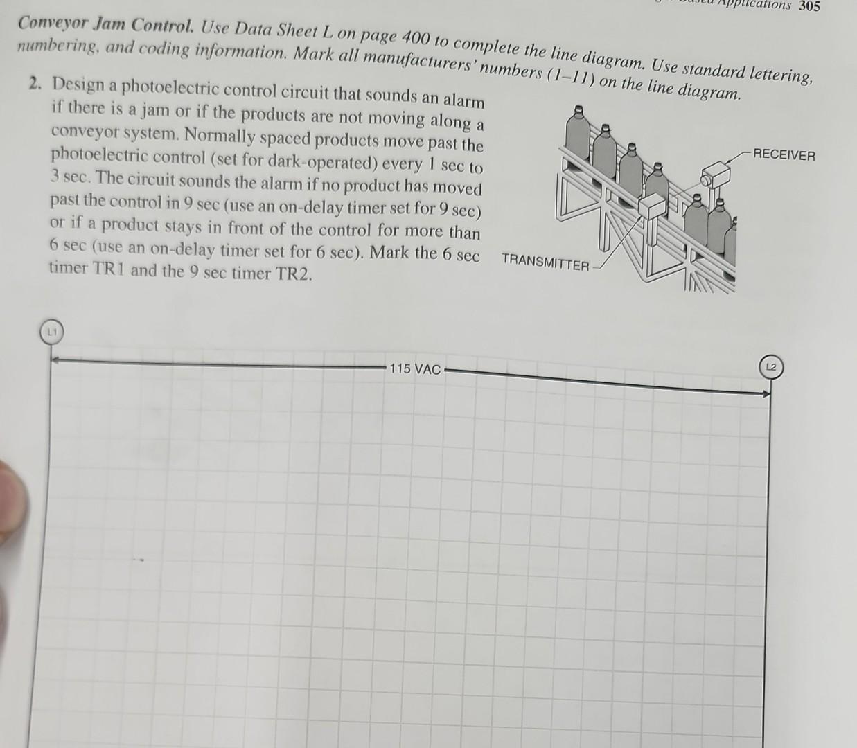 Solved Conveyor Jam Control Use Data Sheet L On Page 400 To Chegg