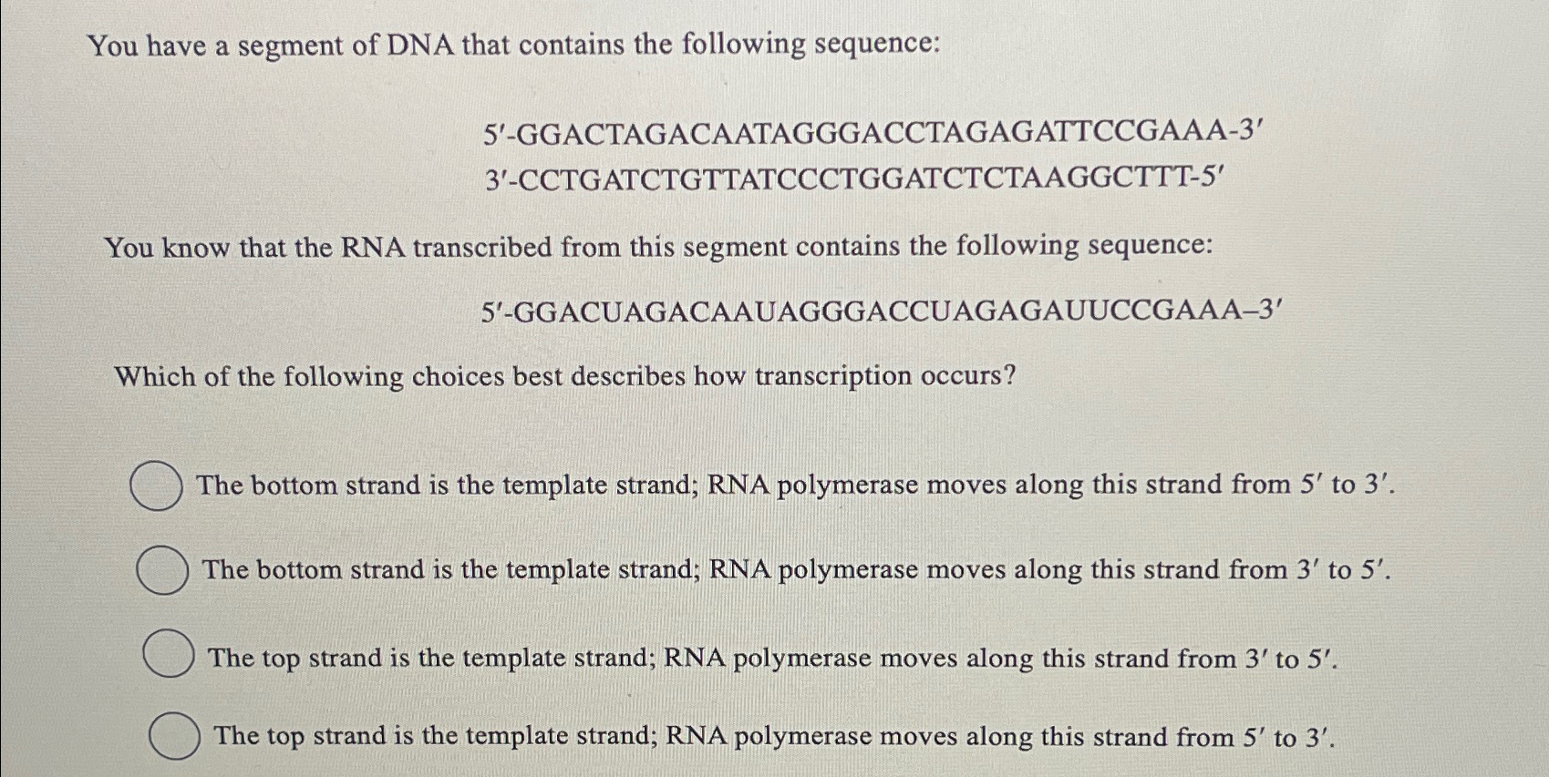 Solved You have a segment of DNA that contains the following | Chegg.com