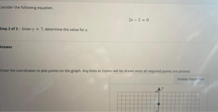 Solved Consider The Following Equation 2x - 2 = 0 Step 2 Of | Chegg.com