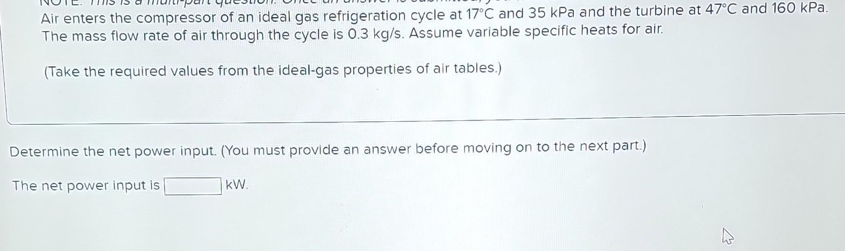 Solved Air enters the compressor of an ideal gas | Chegg.com