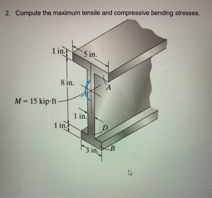 Solved 2. Compute the maximum tensile and compressive | Chegg.com