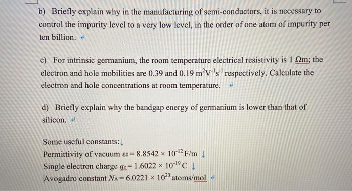 Solved a) The resistivity of copper at room temperature is | Chegg.com