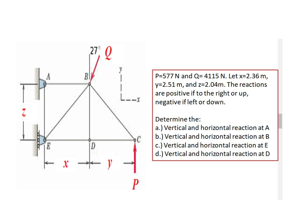 Solved 27 Bi P 577 N And Q 4115 N Let X 2 36 M Y 2 51 Chegg Com