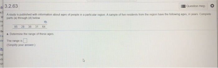 Solved al 3.2.63 Question Help V.1 A study is published with | Chegg.com