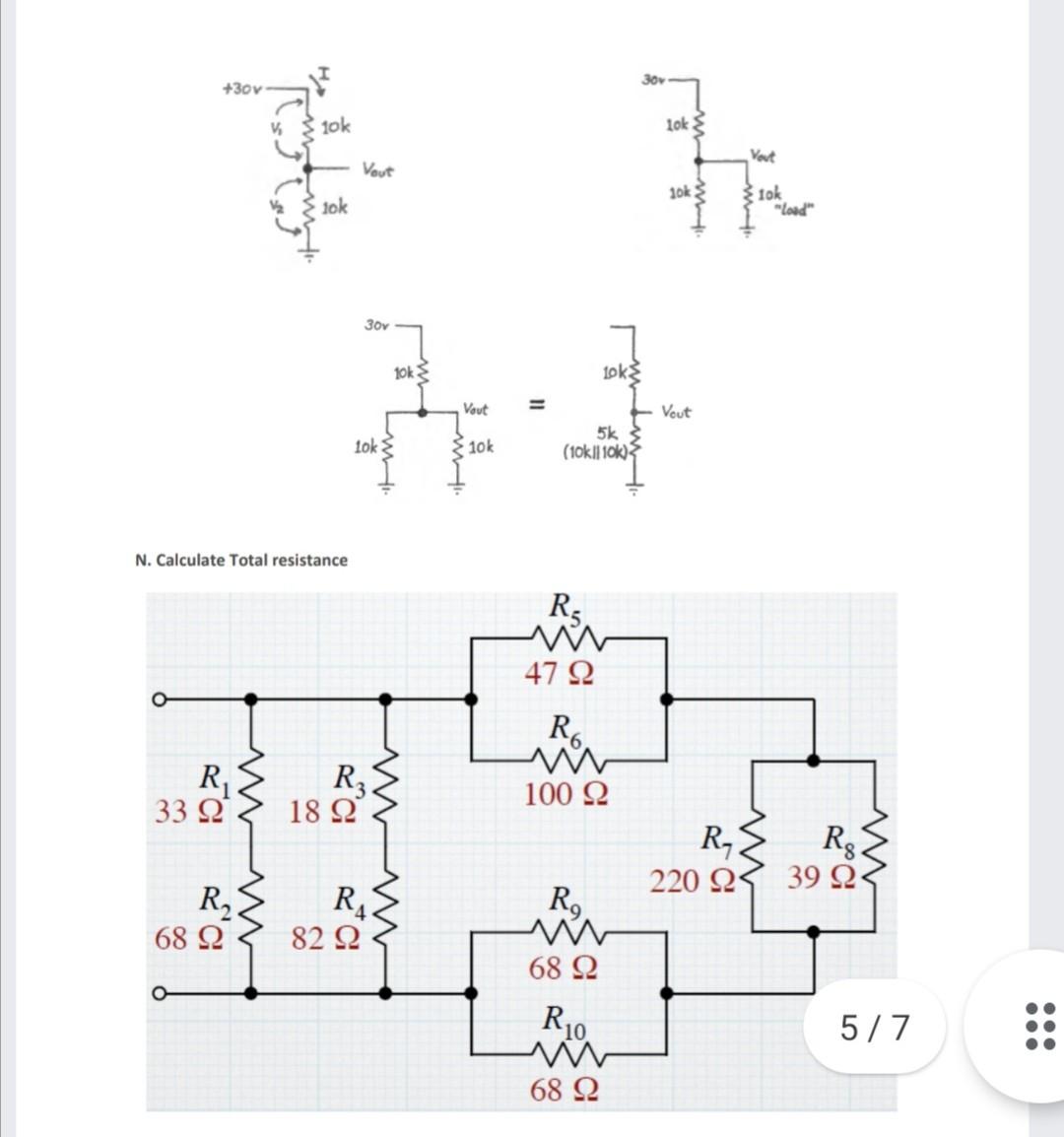 L. Calculate equivalent R using parallel circuit | Chegg.com