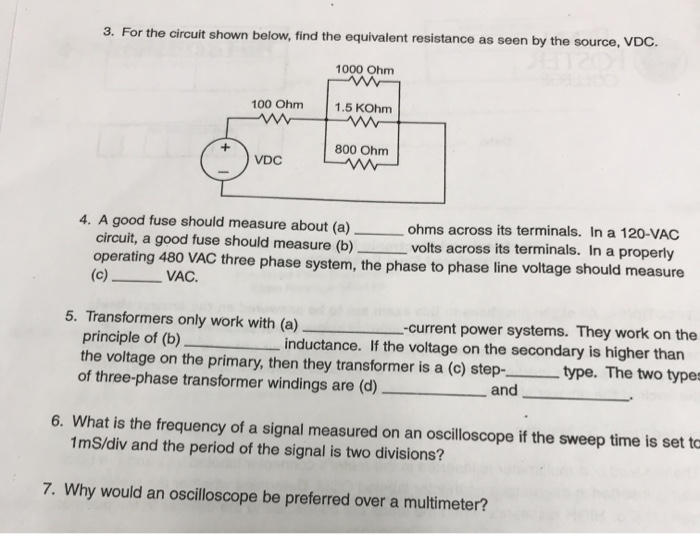 Solved 3. For the circuit shown below, find the equivalent | Chegg.com