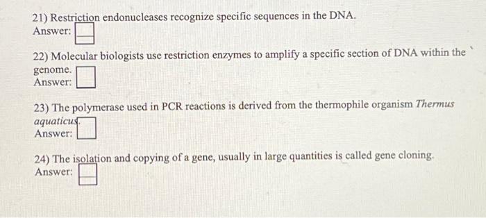 Solved 21 Restriction Endonucleases Recognize Specific 6823