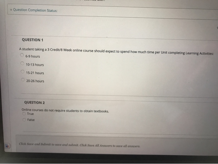 Solved Question Completion Status: QUESTION 1 A student | Chegg.com