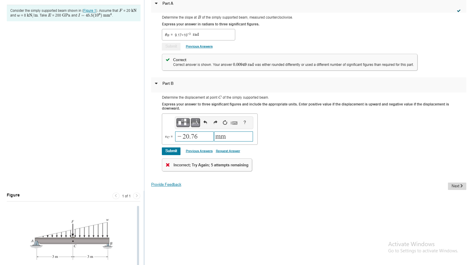 Solved Consider the simply supported beam shown in (Figure | Chegg.com