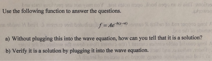 Solved Use the following function to answer the questions. | Chegg.com