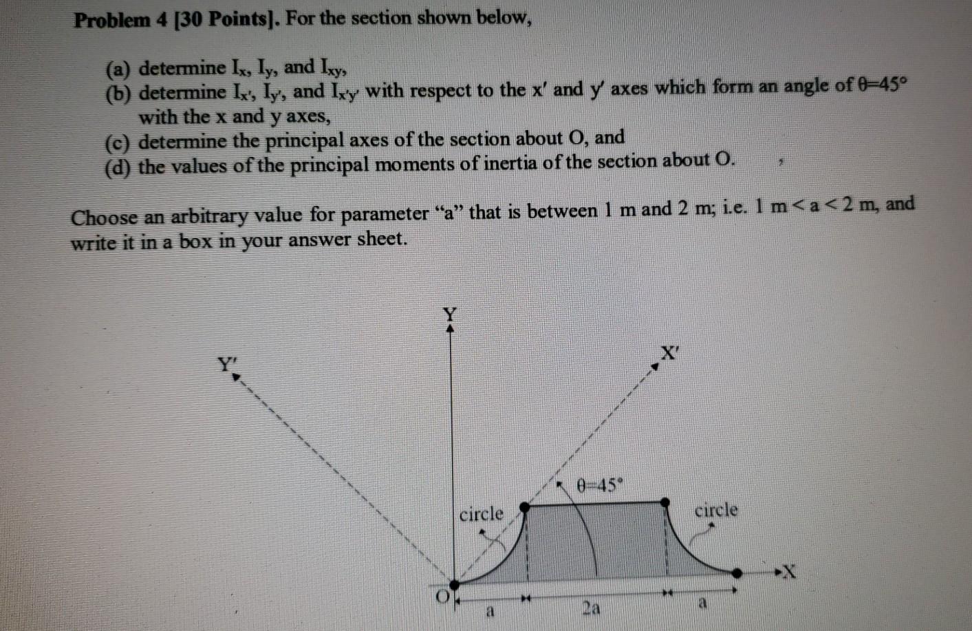 Solved Problem 4 [30 Points). For the section shown below, | Chegg.com