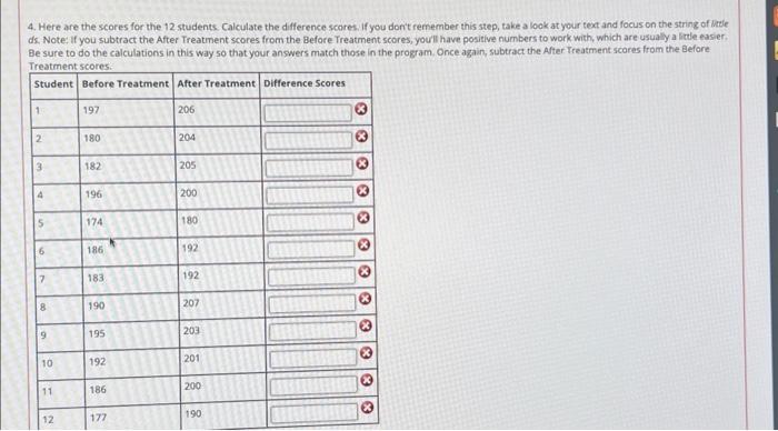 Solved 4. Here are the scores for the 12 students. Calculate | Chegg.com