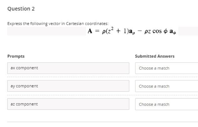 Solved Express the following vector in Cartesian | Chegg.com