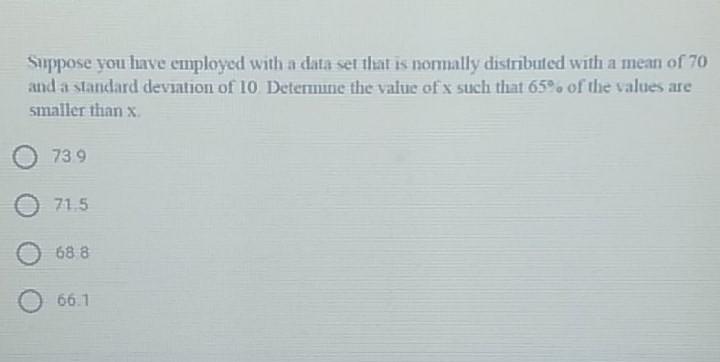 Solved Suppose you have employed with a data set that is | Chegg.com