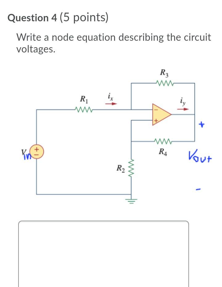 Solved Question 2 (5 points) Write a node equation | Chegg.com