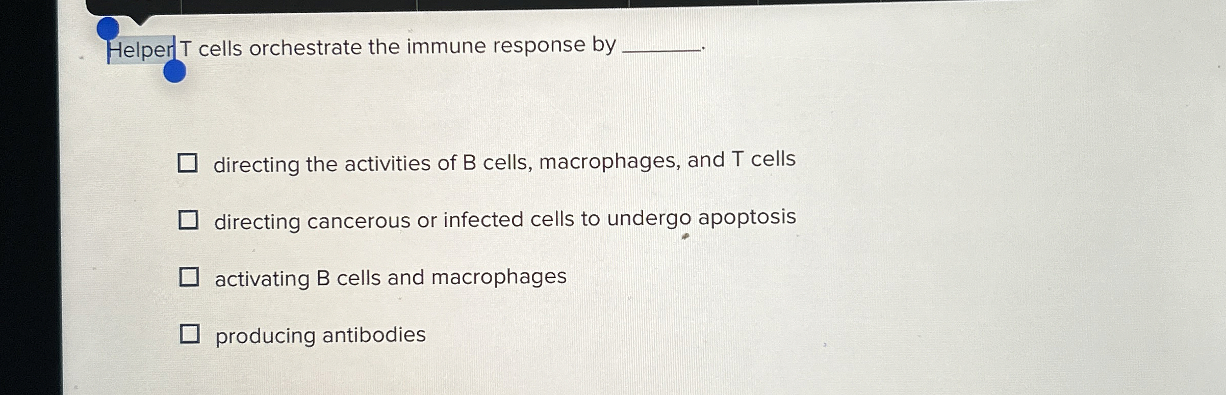helper t cells orchestrate the immune response by