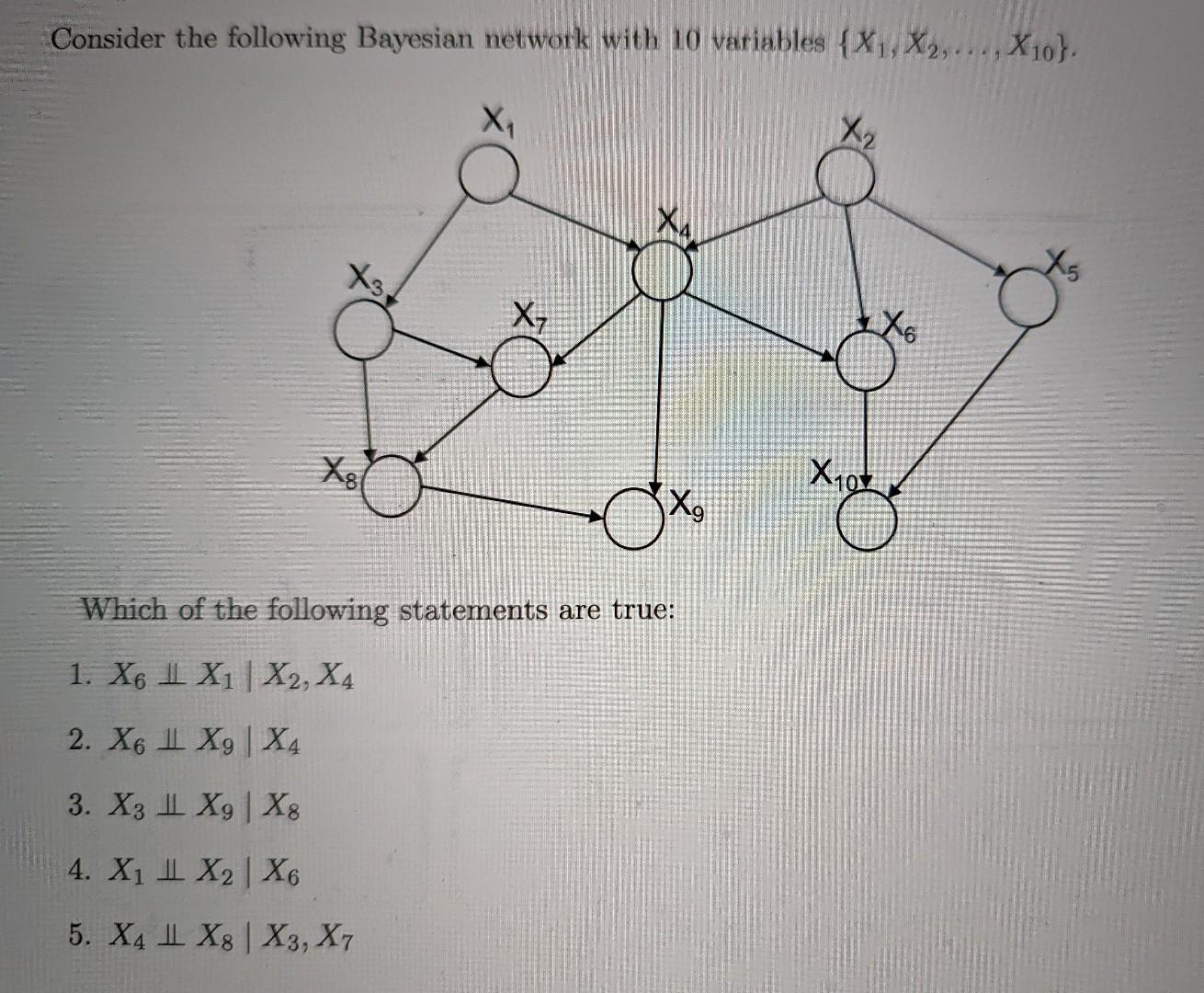 Solved Consider The Following Bayesian Network With 10 | Chegg.com