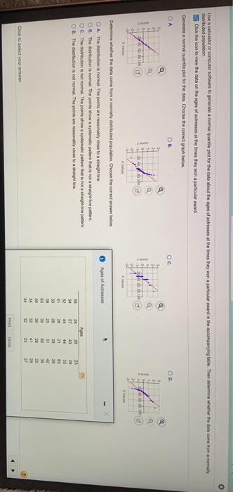 Solved Use a calculator or computer software to generate a | Chegg.com