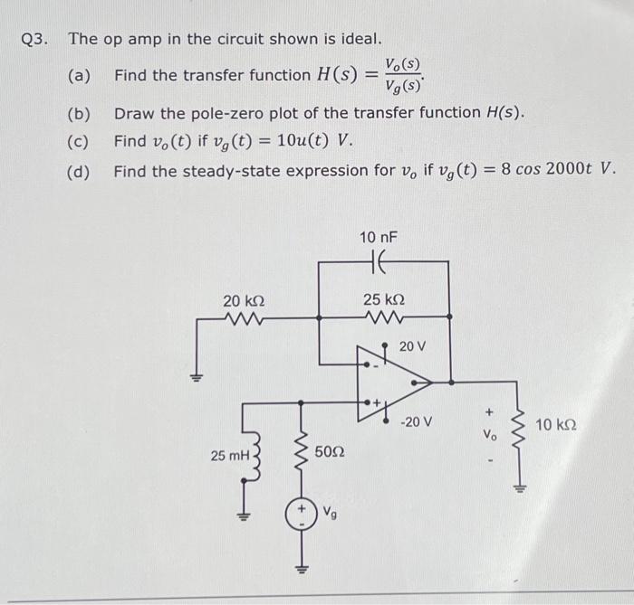 Solved 23. The op amp in the circuit shown is ideal. (a) | Chegg.com