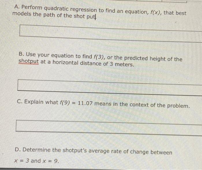 Solved 1. The Olympic record for farthest shot put throw is