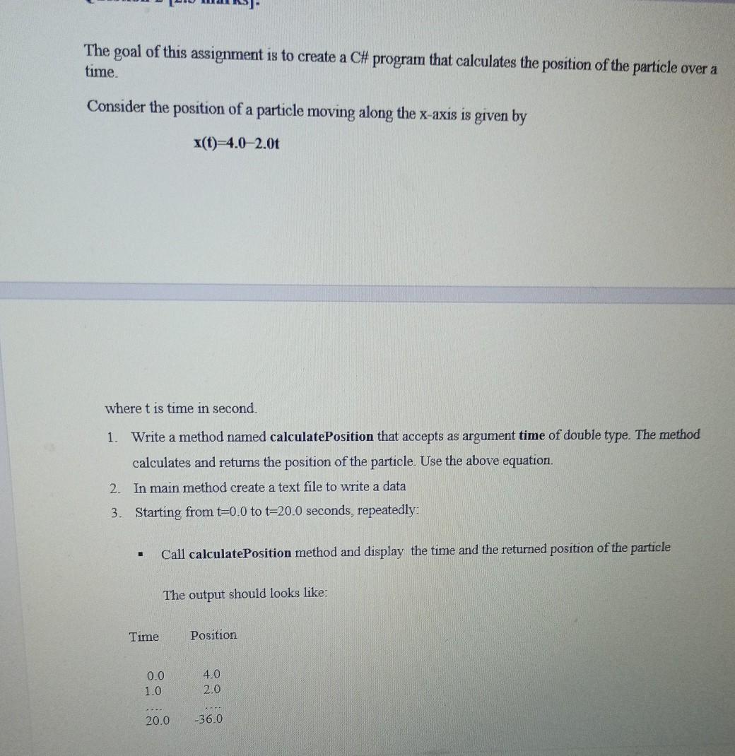 Solved The goal of this assignment is to create a C# program | Chegg.com
