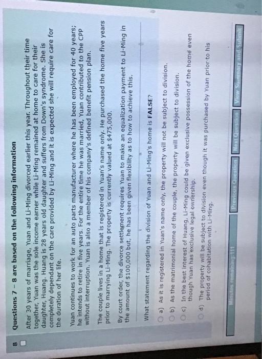 Solved Questions 7−8 are based on the following information | Chegg.com