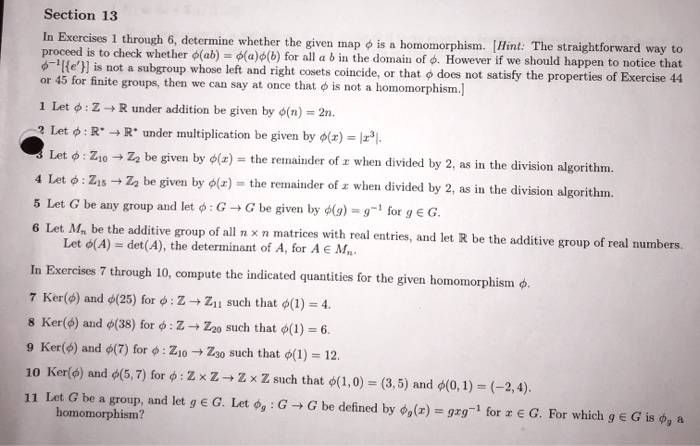 Solved Section 13 In Exercises 1 through 6, determine | Chegg.com