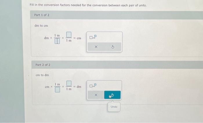 Dm cm clearance conversion