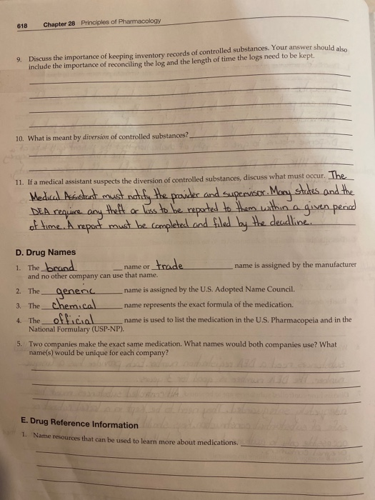 Solved 618 Chapter 28 Principles of Pharmacology 9. Discuss | Chegg.com