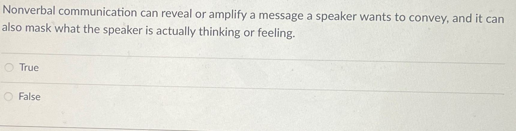 Solved Nonverbal communication can reveal or amplify a | Chegg.com