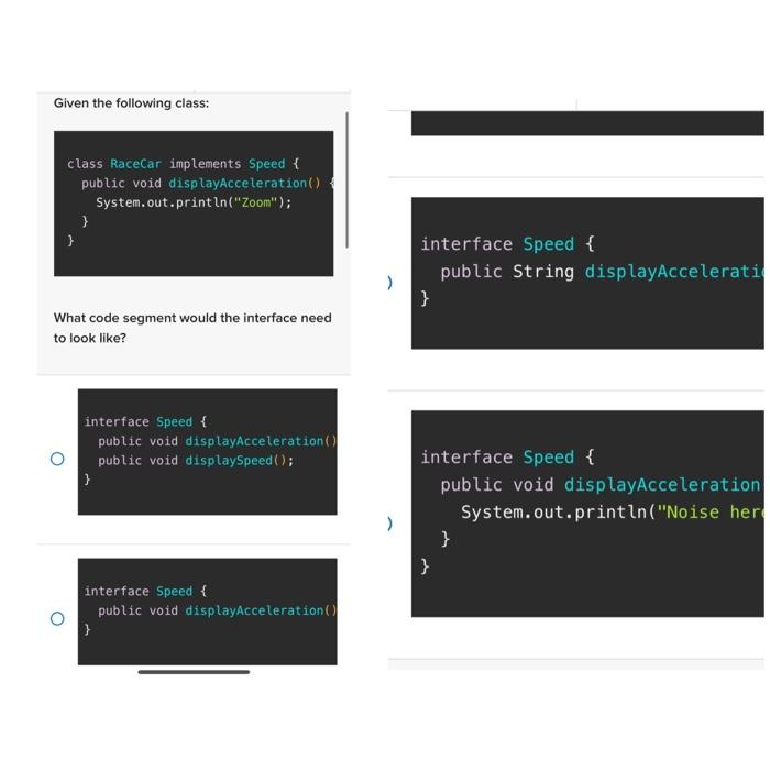 Solved Given The Following Class: | Chegg.com