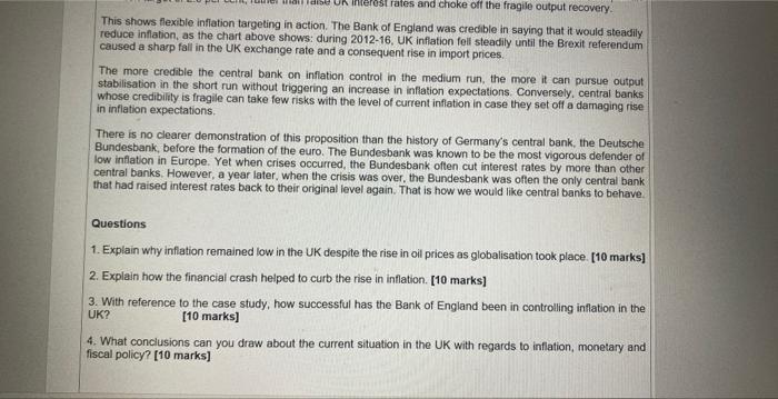 This shows flexible inflation targeting in action. The Bank of England was credible in saying that it would steadily reduce i