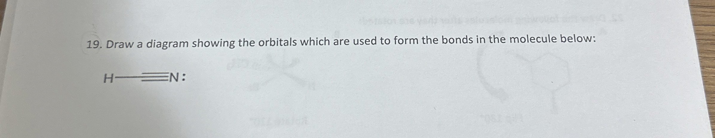 Solved Draw a diagram showing the orbitals which are used to | Chegg.com
