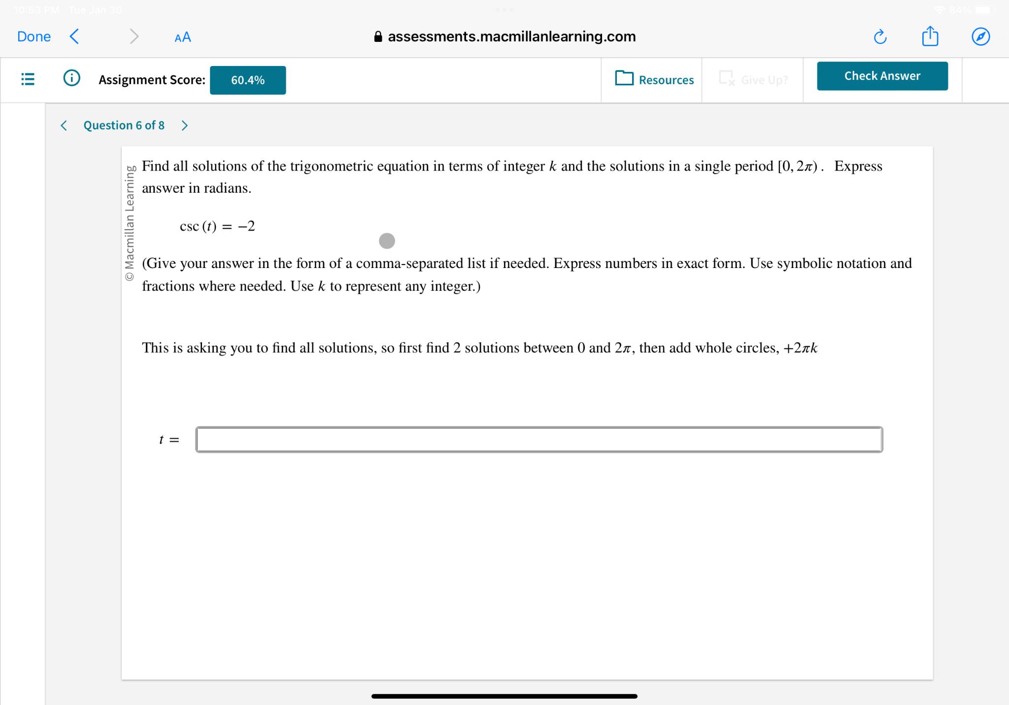 Solved DoneAAassessments.macmillanlearning.comAssignment | Chegg.com