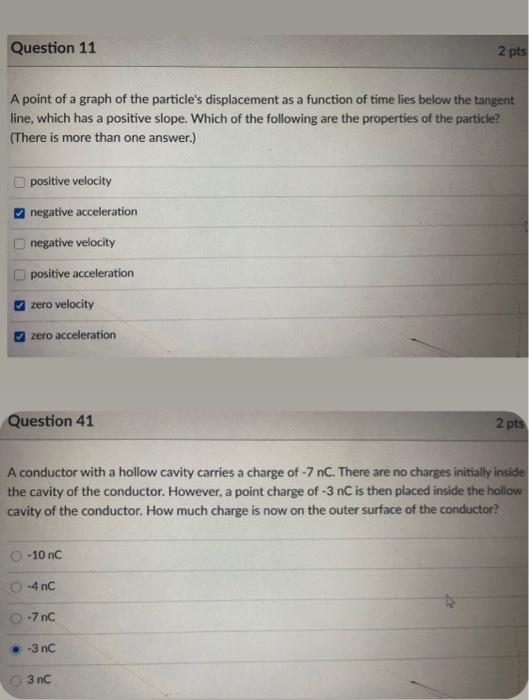 Solved Question 1 2 pts Which of the following vector | Chegg.com