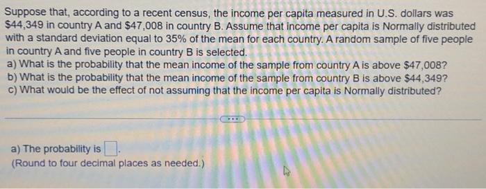 Solved Suppose That, According To A Recent Census, The | Chegg.com