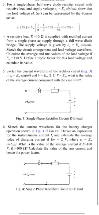 Solved 1. Sketch the load current waveforms of the diode | Chegg.com