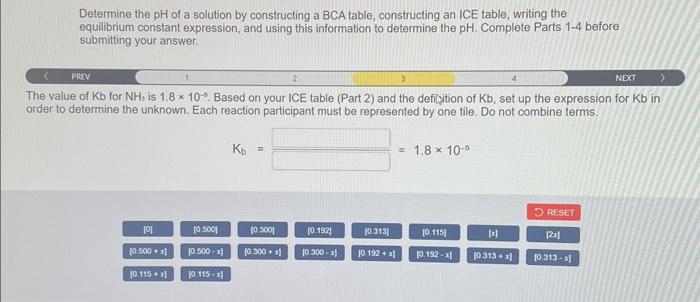 Solved Determine the pH of a solution by constructing a BCA | Chegg.com